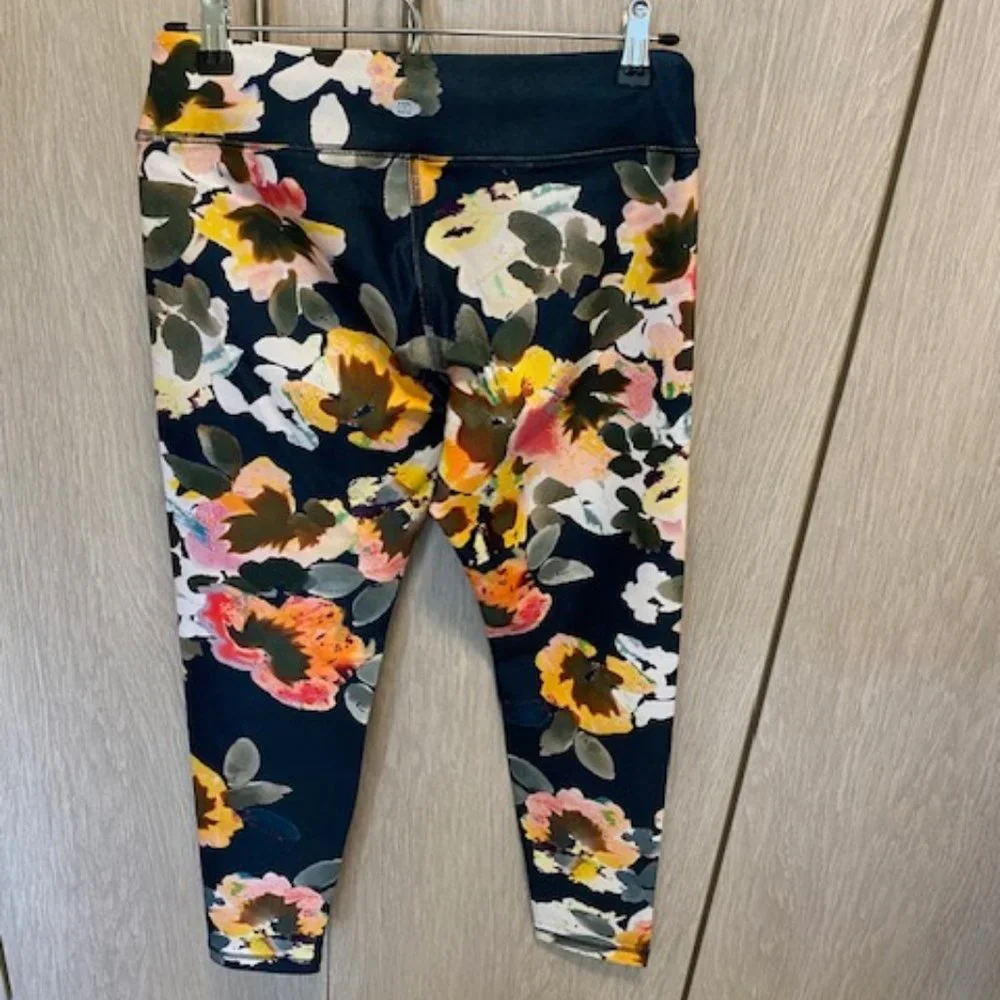 Pure & Good for Anthropologie Navy Floral Leggings in Medium - Picture 2 of 5